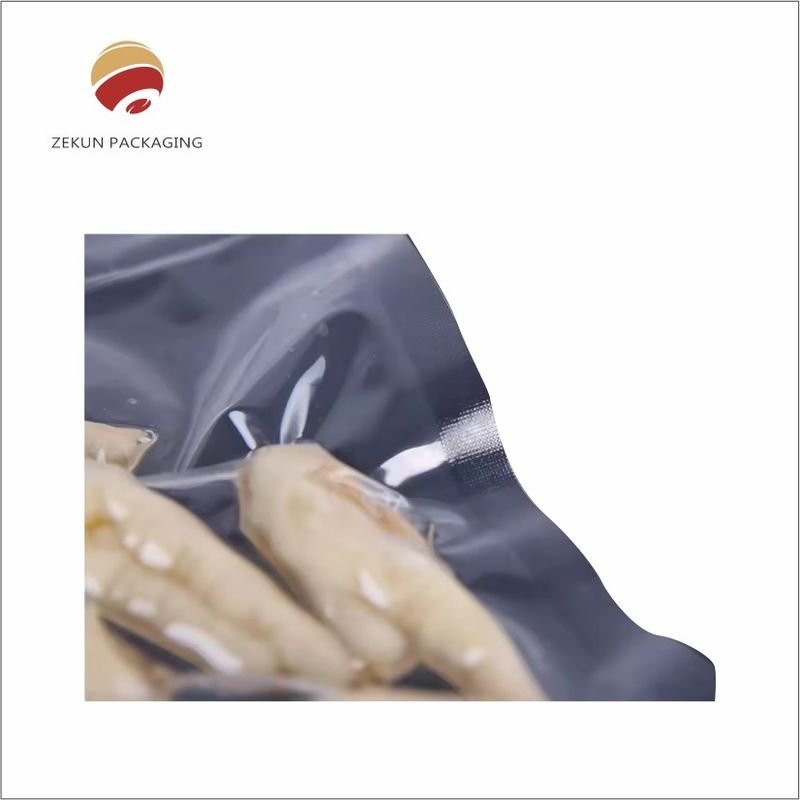 食品真空貯蔵袋 CMYK/PANTON 3 面 透明 刻印 熱密封