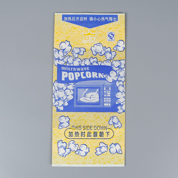 食品安全 油性・漏れ性のある折り畳み・密封ポップコーン紙袋 (100枚組)